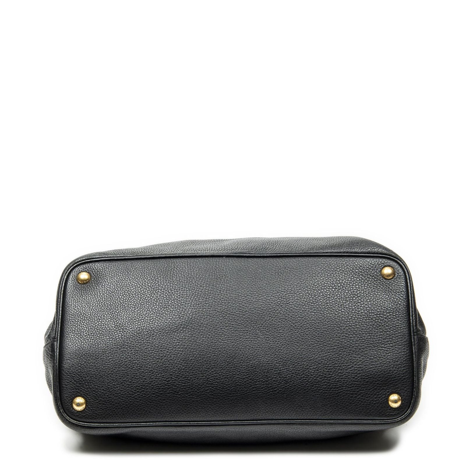 Prada Convertible Open Tote Black Vitello Daino — view 6