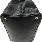 Prada Convertible Open Tote Black Vitello Daino — view 7