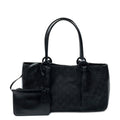 Gucci Rectangle Open Tote Black GG Canvas