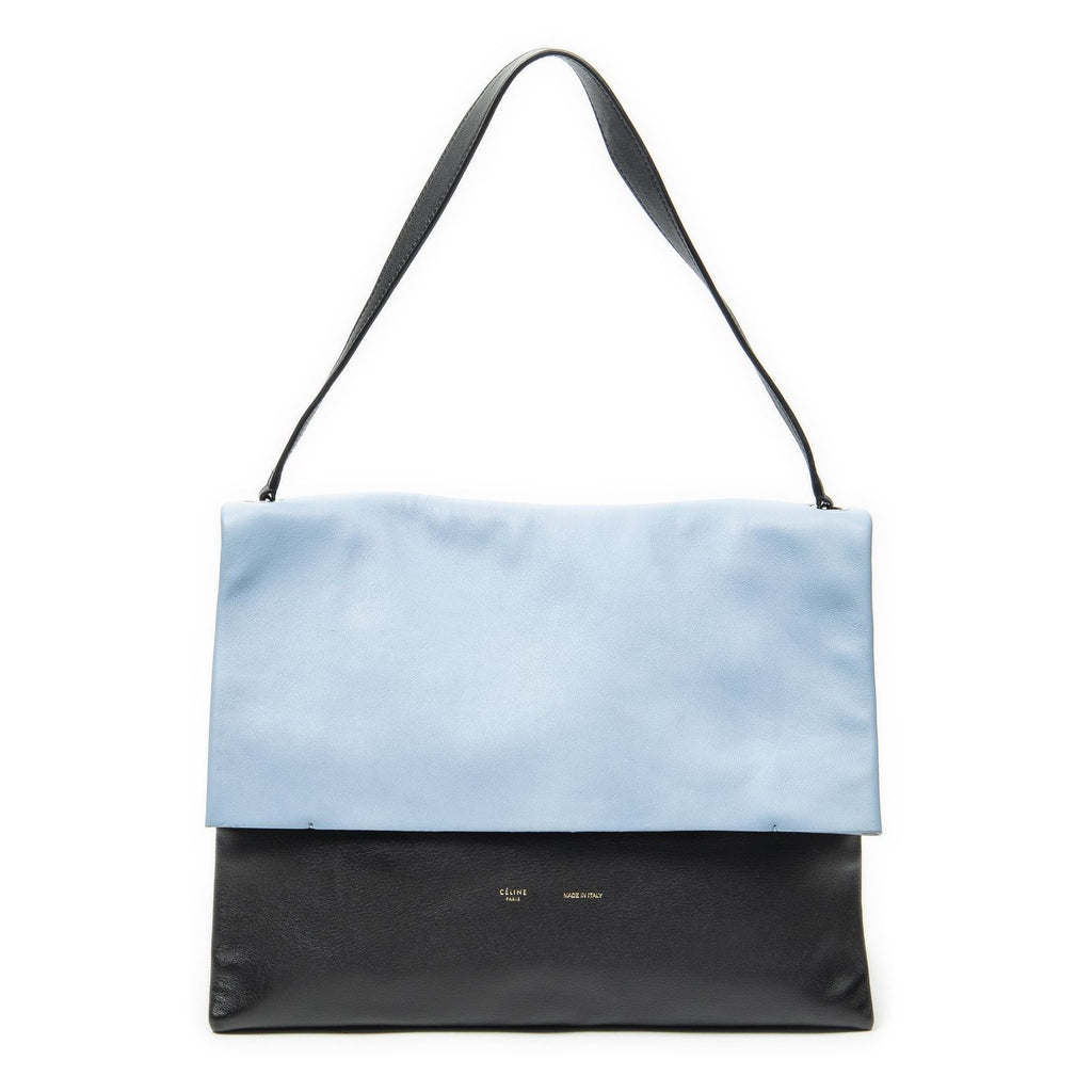 Celine All Soft Bag Light Blue Black Beige Calfskin Leather