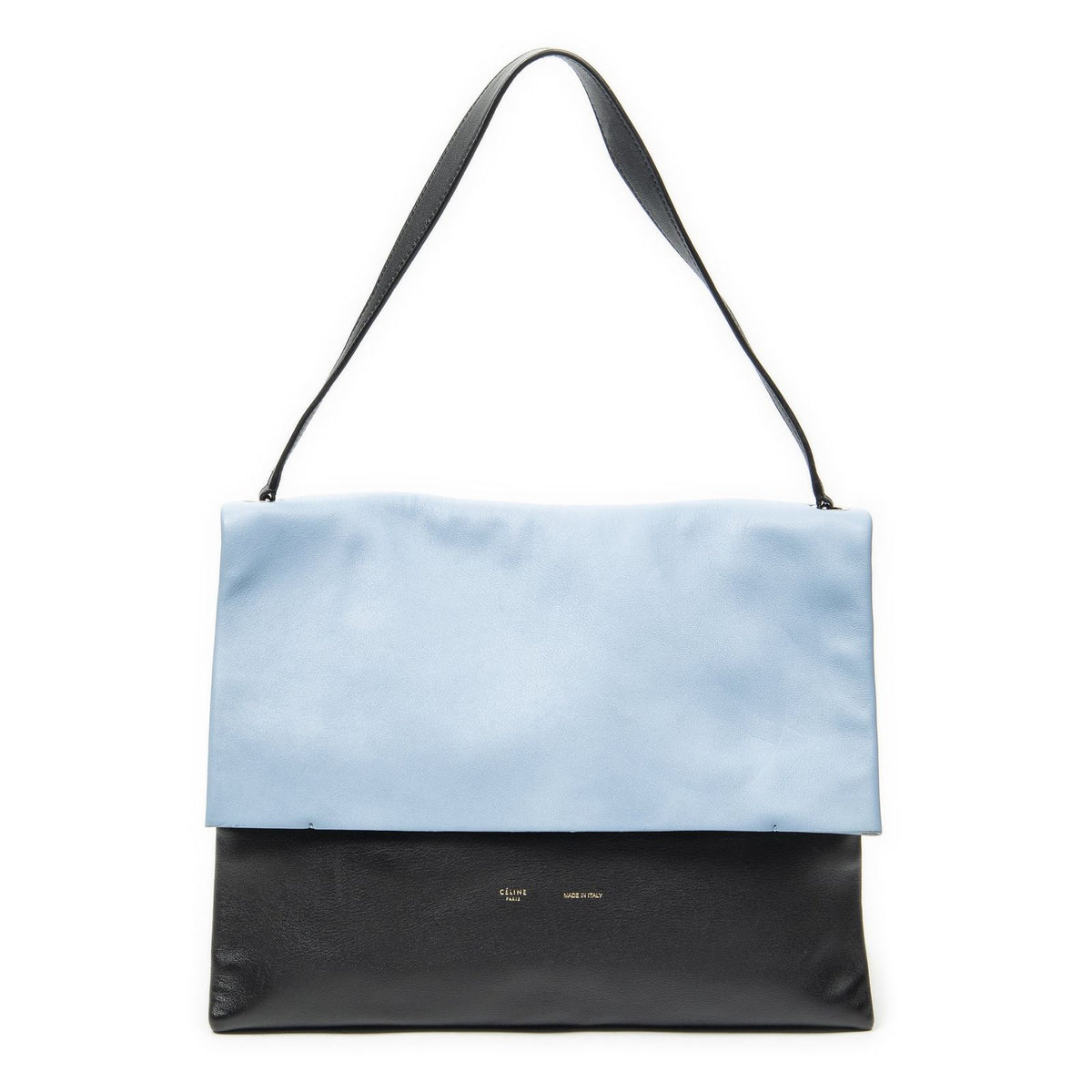 Celine All Soft Bag Light Blue Black Beige Calfskin Leather