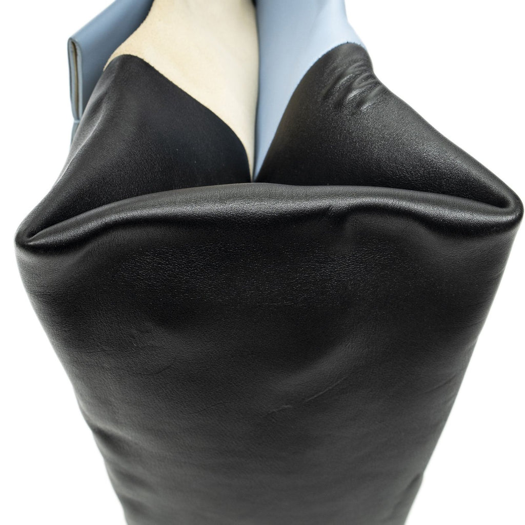 Celine All Soft Bag Light Blue Black Beige Calfskin Leather — view 8