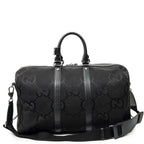 Gucci Convertible Duffle Black Jumbo GG Canvas — view 5