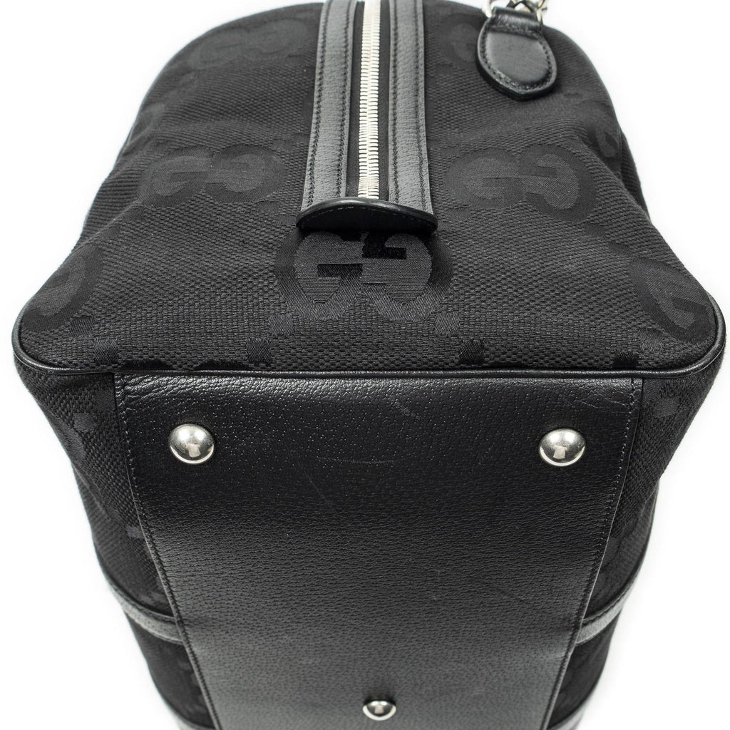 Gucci Convertible Duffle Black Jumbo GG Canvas — view 7