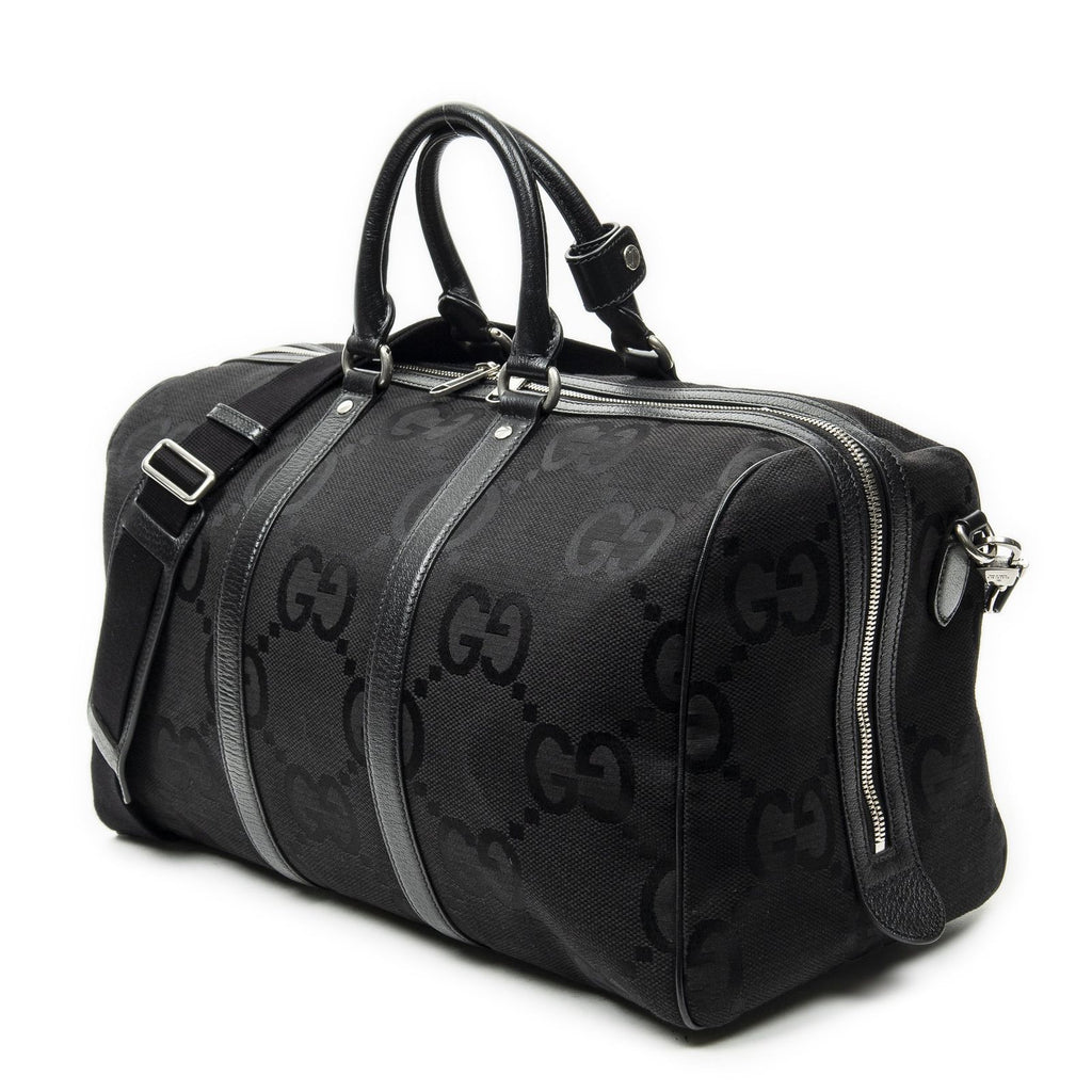 Gucci Convertible Duffle Black Jumbo GG Canvas — view 2