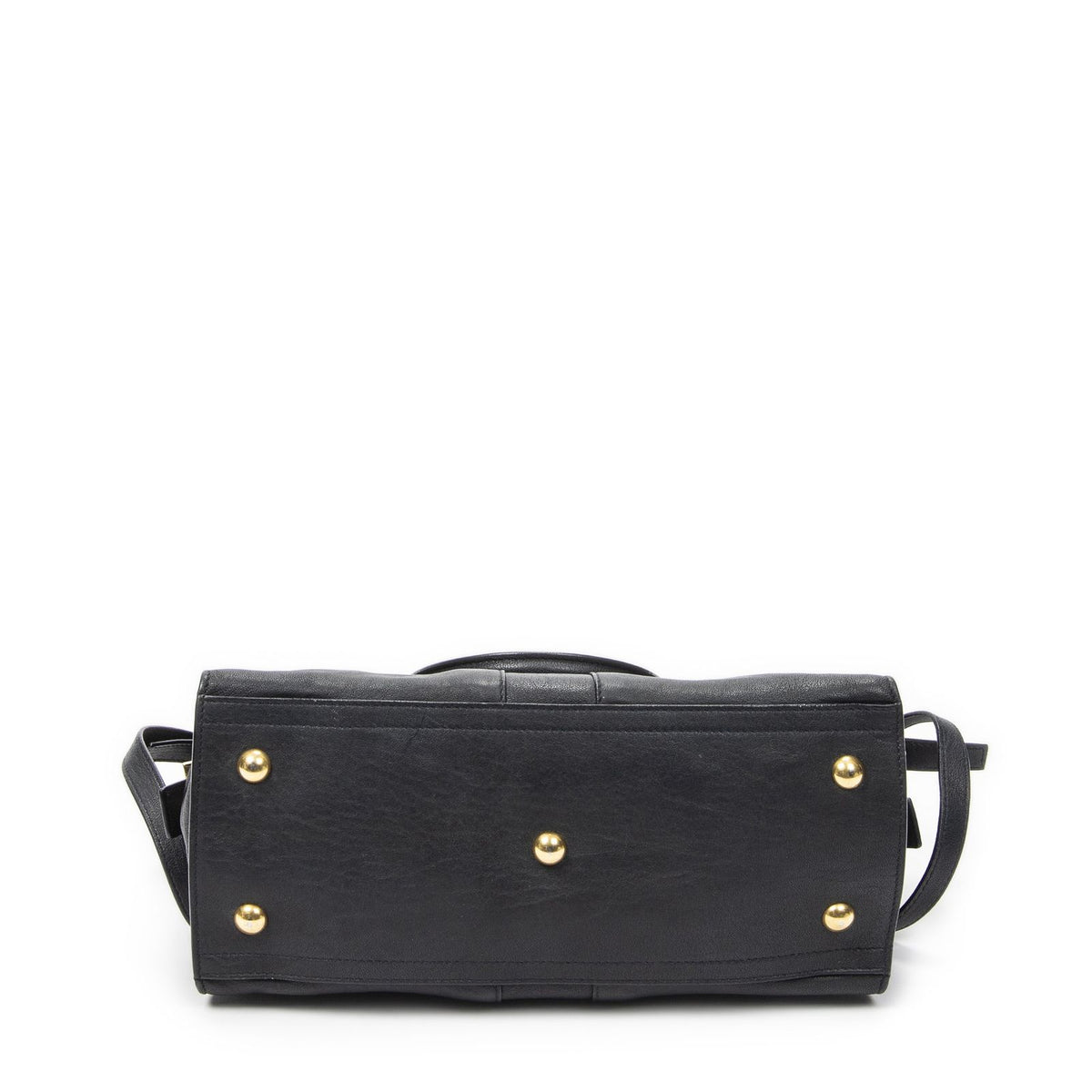 Saint Laurent Mini Cabas Ch Yc Navy Calfskin Leather Shoulder Bag — view 6
