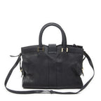 Saint Laurent Mini Cabas Ch Yc Navy Calfskin Leather Shoulder Bag — view 5
