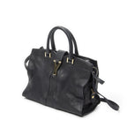 Saint Laurent Mini Cabas Ch Yc Navy Calfskin Leather Shoulder Bag — view 2
