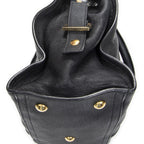 Saint Laurent Mini Cabas Ch Yc Navy Calfskin Leather Shoulder Bag — view 8