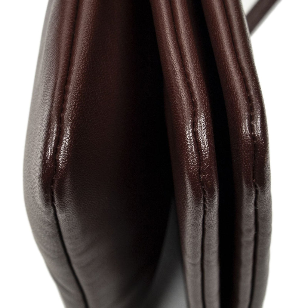 Celine Small Trio Crossbody Burgundy Calfskin Leather — view 8
