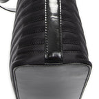 Gucci Medium Bamboo Bar Tote Black Matelasse Nylon Canvas — view 8