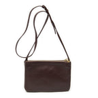Celine Small Trio Crossbody Burgundy Calfskin Leather — view 5