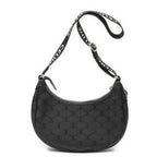Celine Ava Trekking Black Striped Canvas Shoulder Bag — view 5