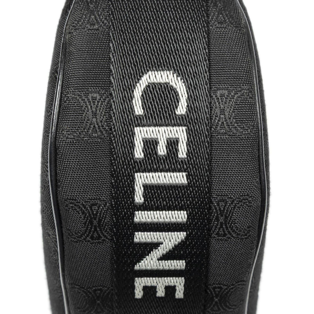 Celine Ava Trekking Black Striped Canvas Shoulder Bag — view 7