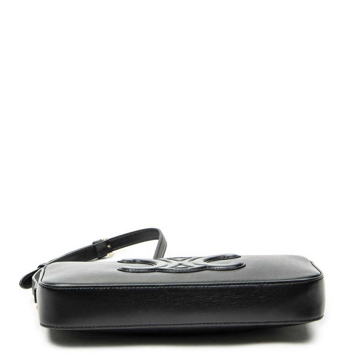Celine Cuir Triomphe Mini Camera Bag Black Calfskin Leather — view 6