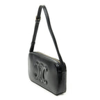 Celine Cuir Triomphe Mini Camera Bag Black Calfskin Leather — view 2