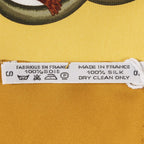 Hermes Scarf Yellow Tan Green Twill Silk — view 5