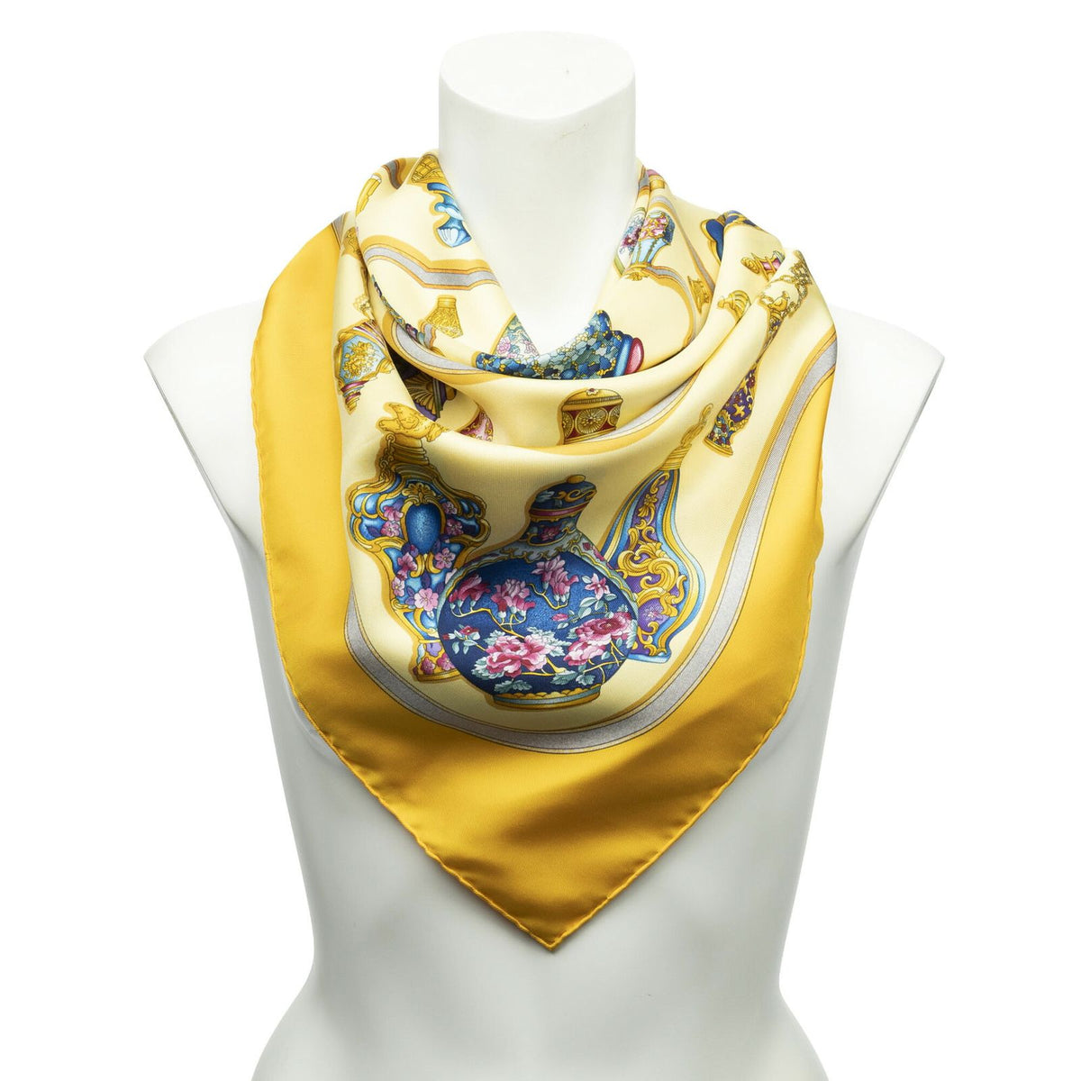 Hermes Scarf Yellow Goldtwill Silk