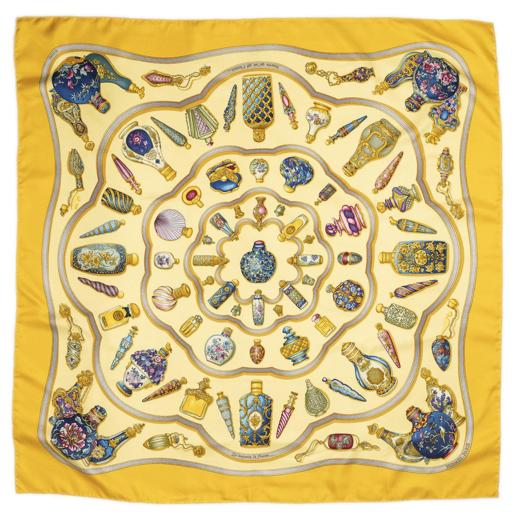 Hermes Scarf Yellow Goldtwill Silk — view 2