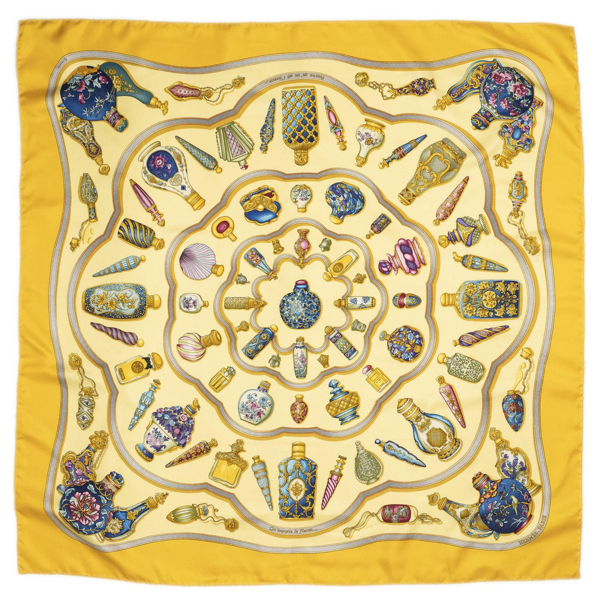 Hermes Scarf Yellow Goldtwill Silk — view 2