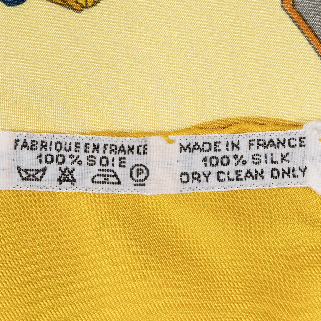 Hermes Scarf Yellow Goldtwill Silk — view 5