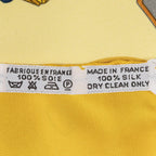 Hermes Scarf Yellow Goldtwill Silk — view 5