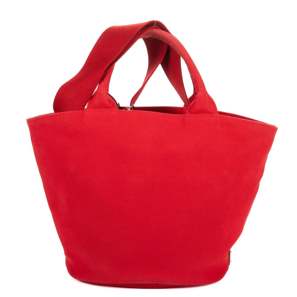 Prada Cabas Tote Red Floral Canvas — view 5