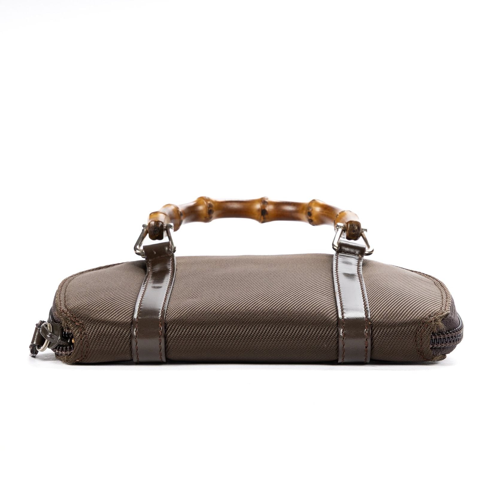 Gucci Bamboo Crossbody Brown Canvas — view 6