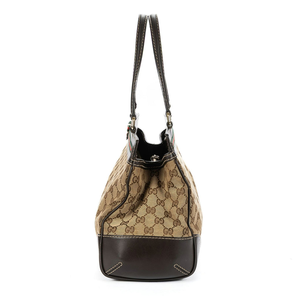 Gucci Mayfair Tote Beige Dark Brown GG Canvas — view 3