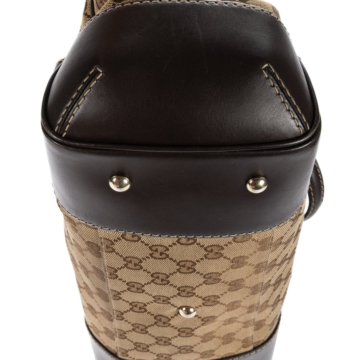 Gucci Mayfair Tote Beige Dark Brown GG Canvas — view 7