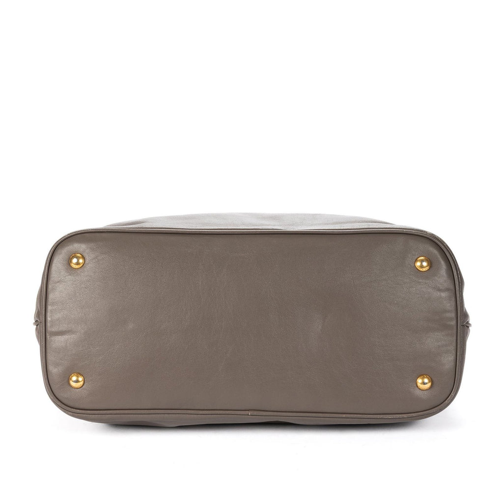 Prada Soft Tote Gray Smooth Leather — view 6