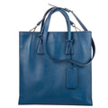 Prada GG Tote Blue Saffiano Lux Leather