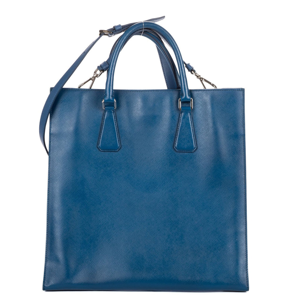 Prada GG Tote Blue Saffiano Lux Leather — view 5