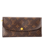 Louis Vuitton Emily Brown Yellow Monogram Canvas Wallet