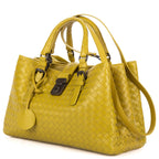 Bottega Veneta Small Rome Bag Green Intrecciato Leather — view 2