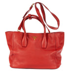 Prada Open Tote Red Vitello Phoenix