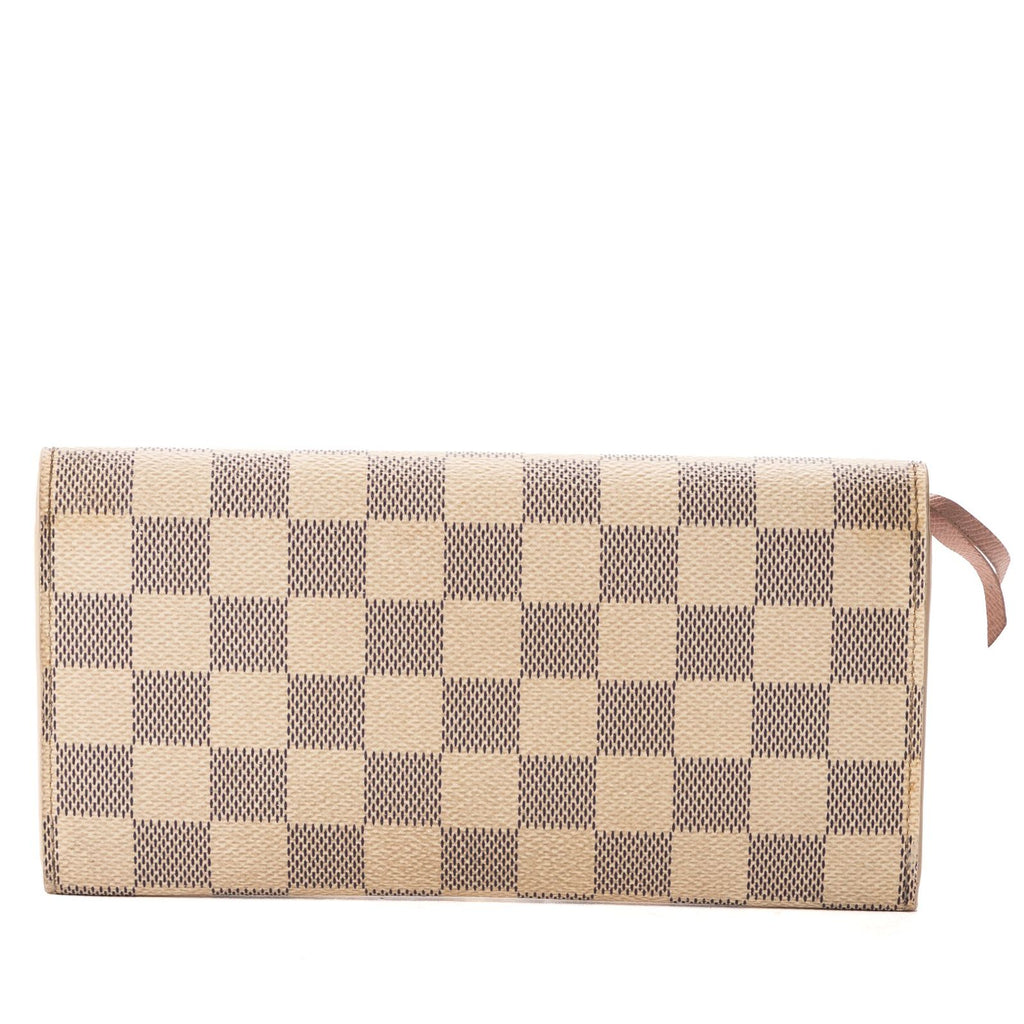 Louis Vuitton Emily Ivory Pink Damier Azur Wallet — view 5