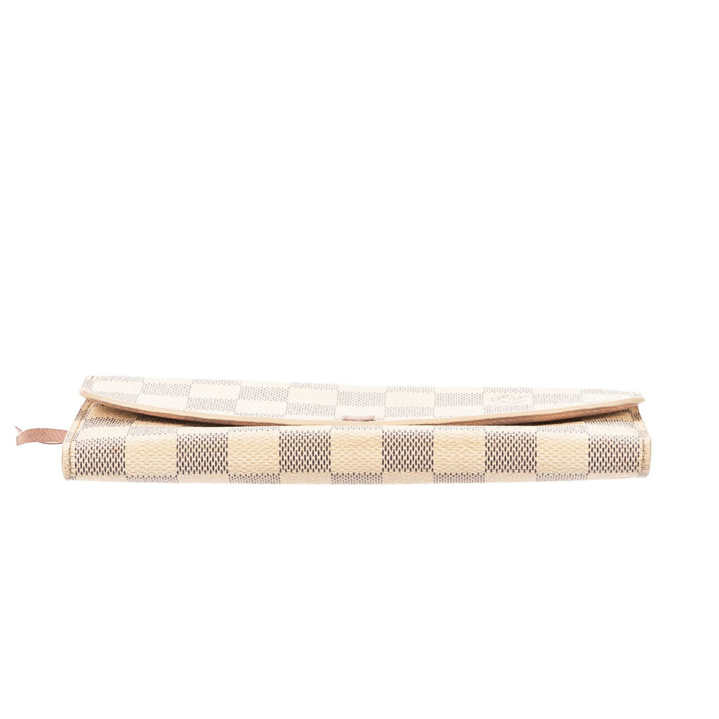 Louis Vuitton Emily Ivory Pink Damier Azur Wallet — view 6
