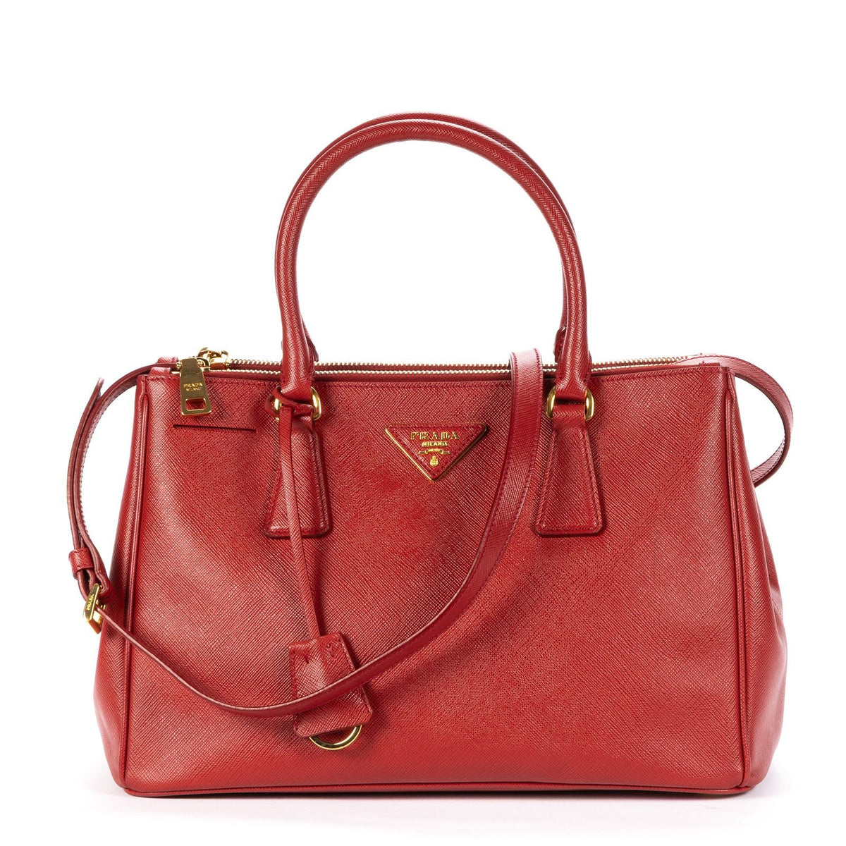 Prada Executive Tote Red Saffiano Leather