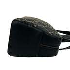 Chanel CC Logo Wild Stitch Leather Mini Boston Bag Black — view 6