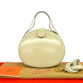 Loewe Vintage Anagram Leather 2-Way Mini Shoulder Bag Ivory