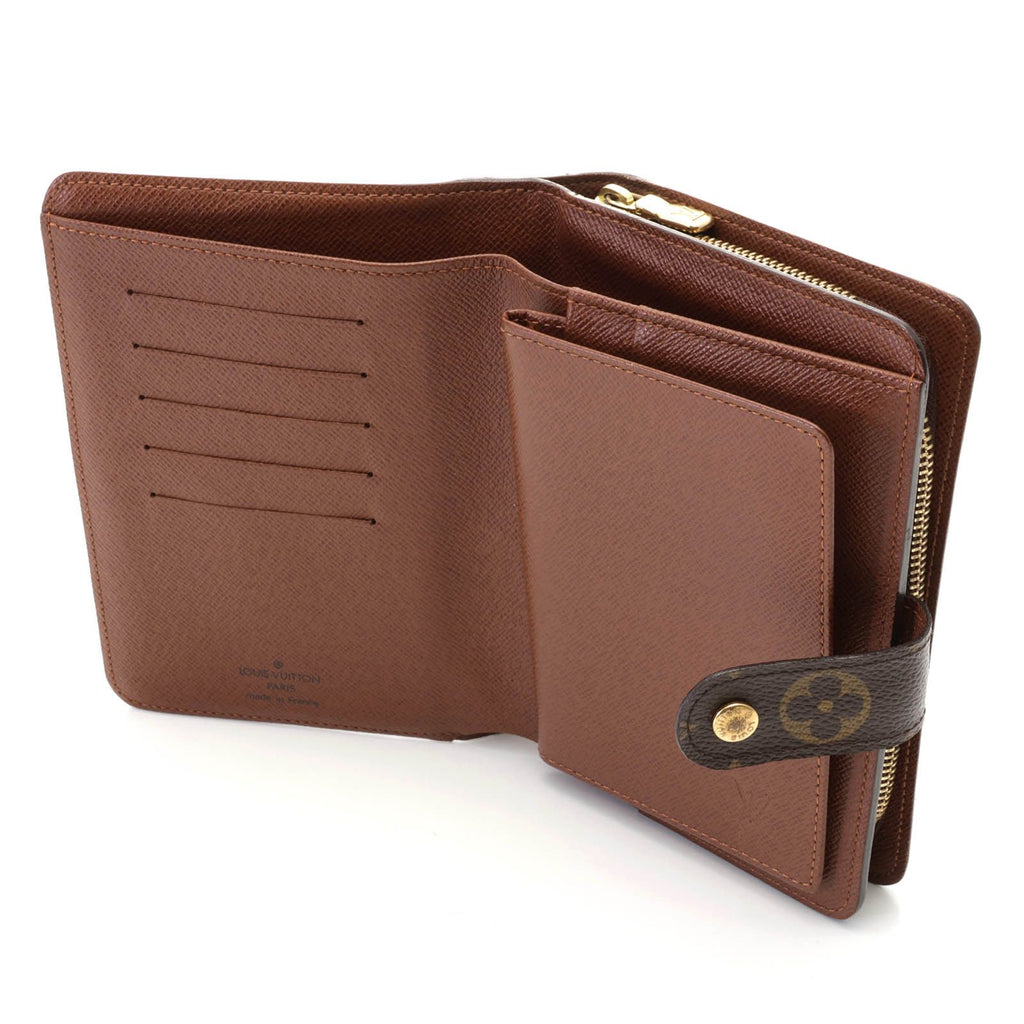 Louis Vuitton Porte Papier Zip Monogram Bifold Wallet Canvas Brown — view 7