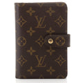 Louis Vuitton Porte Papier Zip Monogram Bifold Wallet Canvas Brown