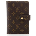 Louis Vuitton Porte Papier Zip Monogram Bifold Wallet Canvas Brown