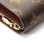 Louis Vuitton Porte Papier Zip Monogram Bifold Wallet Canvas Brown — view 6