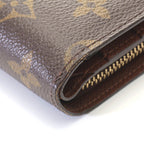Louis Vuitton Porte Papier Zip Monogram Bifold Wallet Canvas Brown — view 5