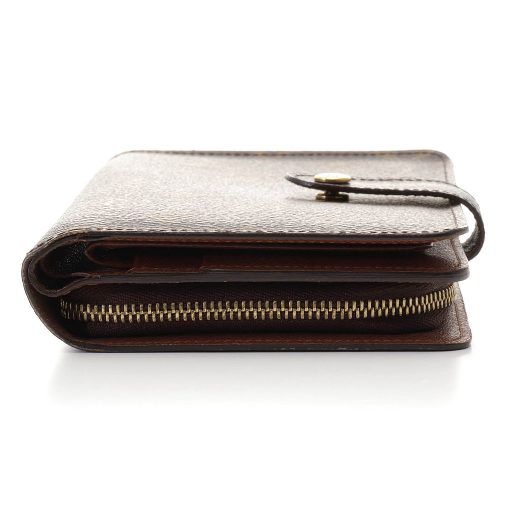 Louis Vuitton Porte Papier Zip Monogram Bifold Wallet Canvas Brown — view 3
