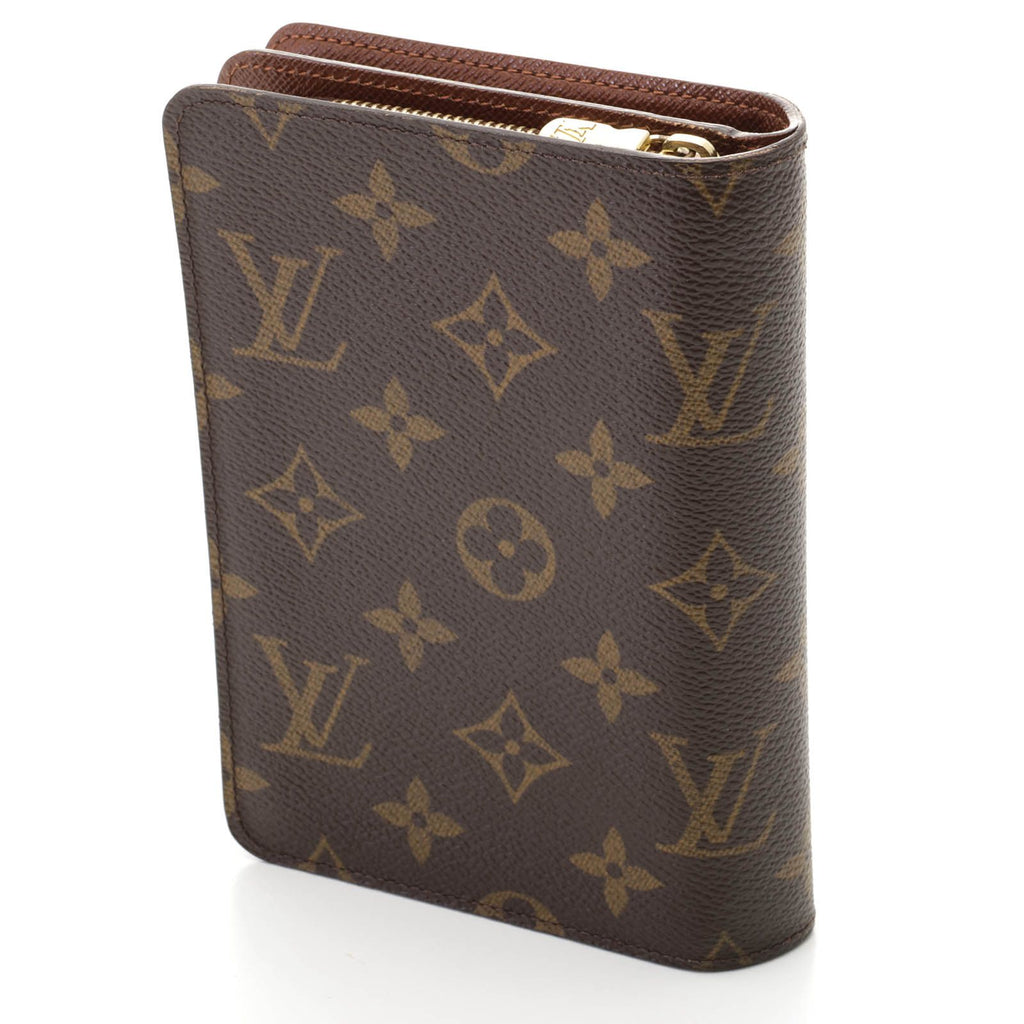 Louis Vuitton Porte Papier Zip Monogram Bifold Wallet Canvas Brown — view 2