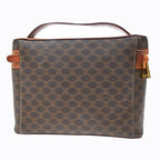 Celine Macadam Vanity Bag Handbag Brown Leather — view 3