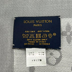 Louis Vuitton Shawl Monogram Denim Perlee Wool Scarf — view 3